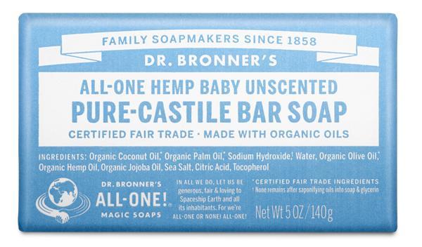 All-One Hemp Pure-Castile Bar Soap - Made with Organic Oils